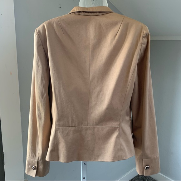 Etcetera Tan 3 Button Down Collared Blazer | 8 - Picture 3 of 8